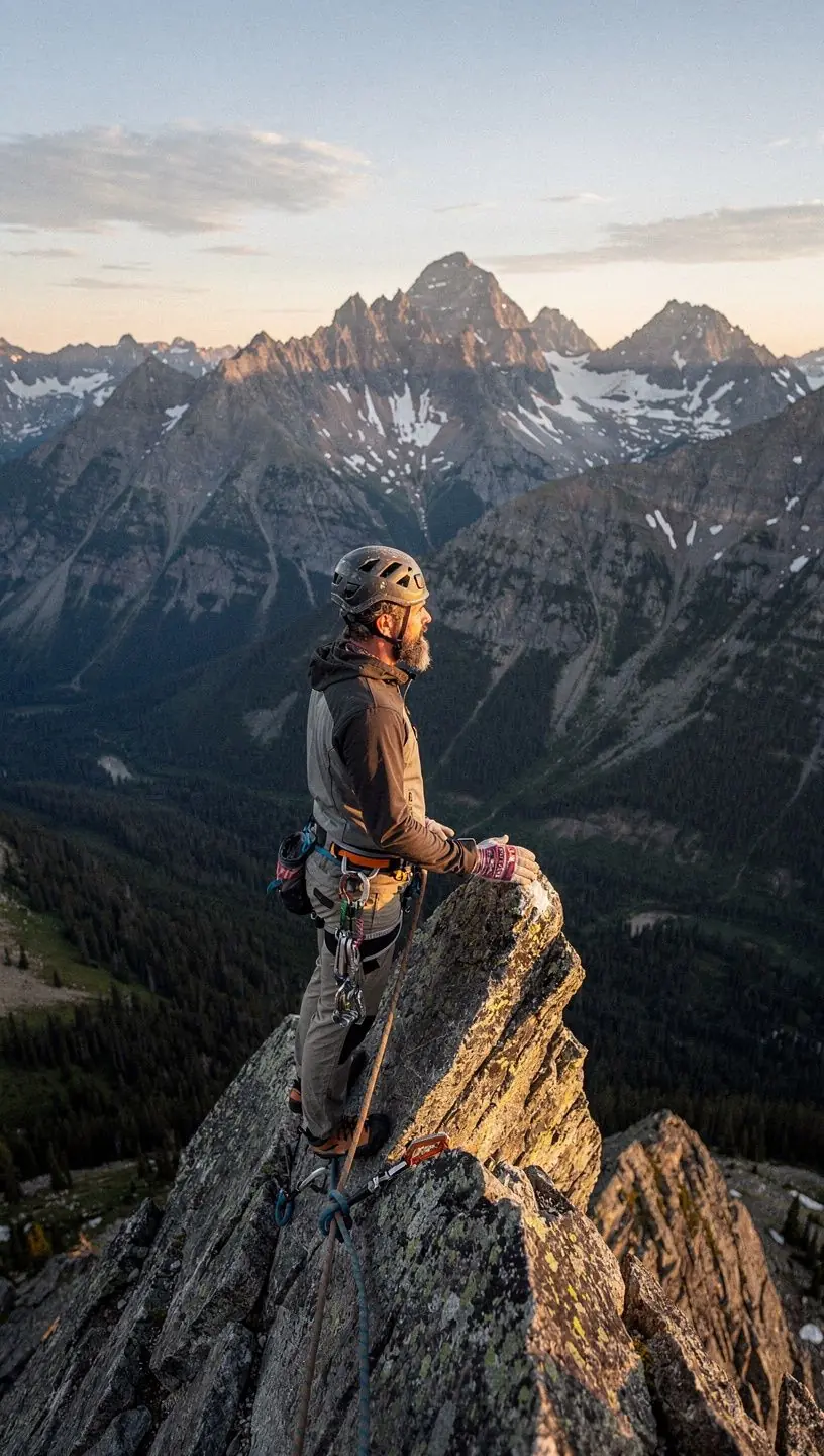 Кадр с участниками приключенческих соревнований по скалолазанию на природе