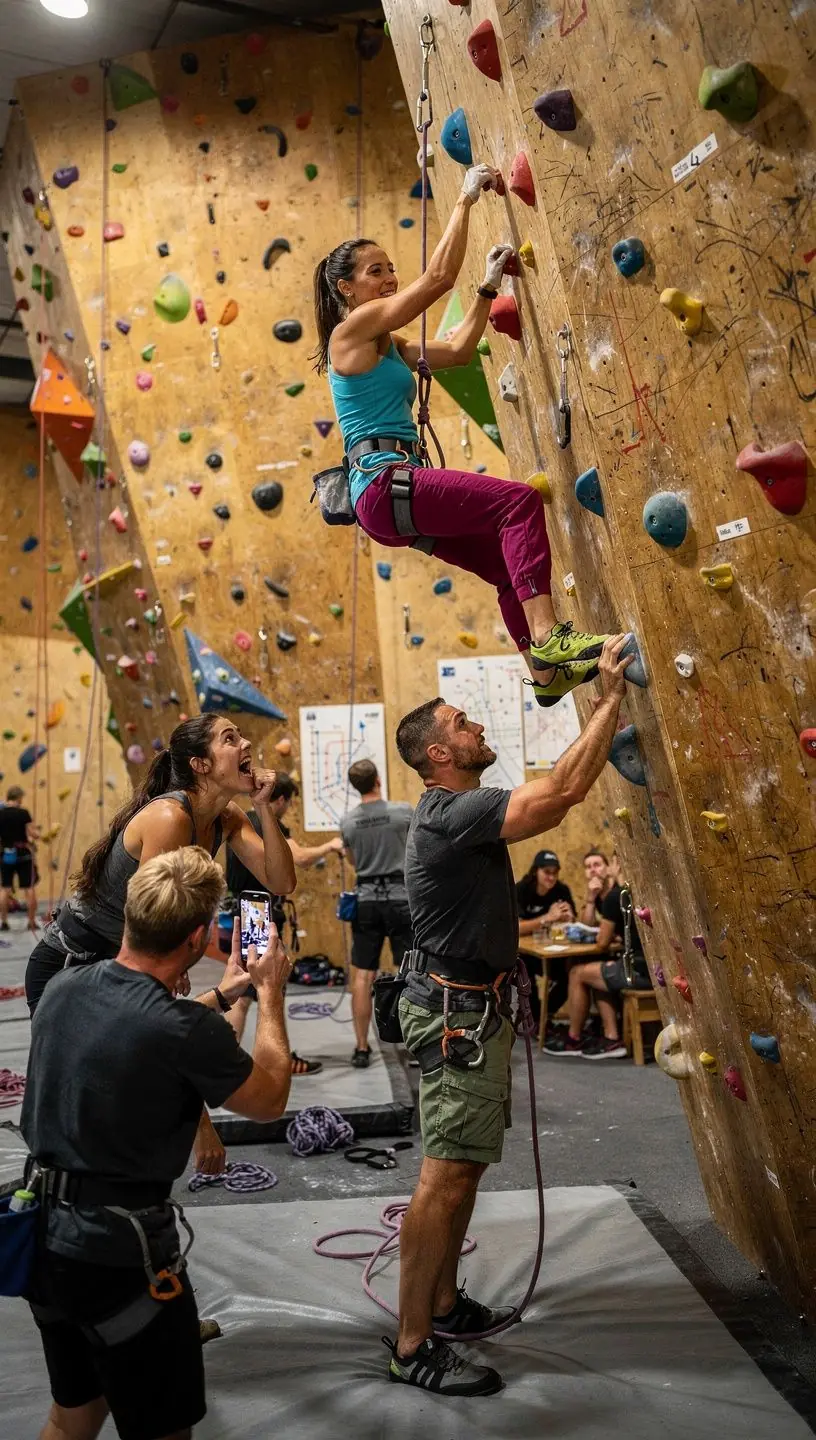 Счастливые путешественники, наслаждающиеся отдыхом после успешного восхождения.